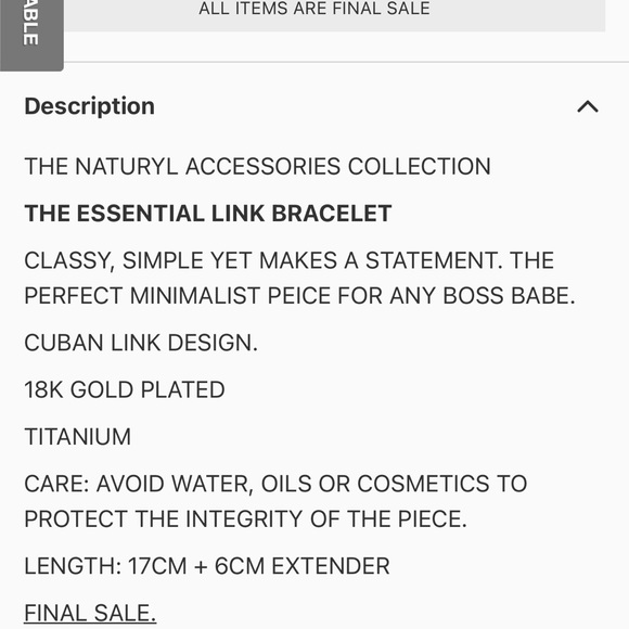 🆕 Naturyl Essential Link Bracelet - Picture 3 of 4